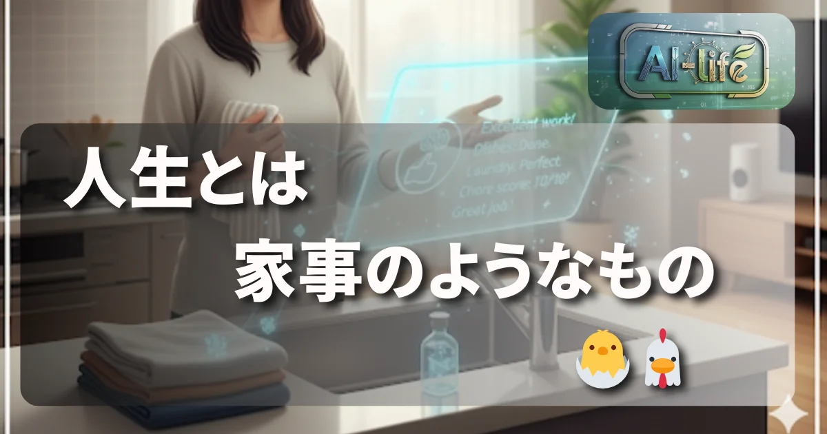 [AI-life] 人生とは家事のようなもの🐣🐔