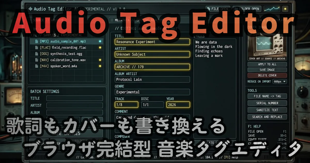 Audio Tag Editor