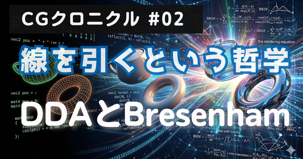 [CGクロニクル #02] 線を引くという哲学 — DDAとBresenham
