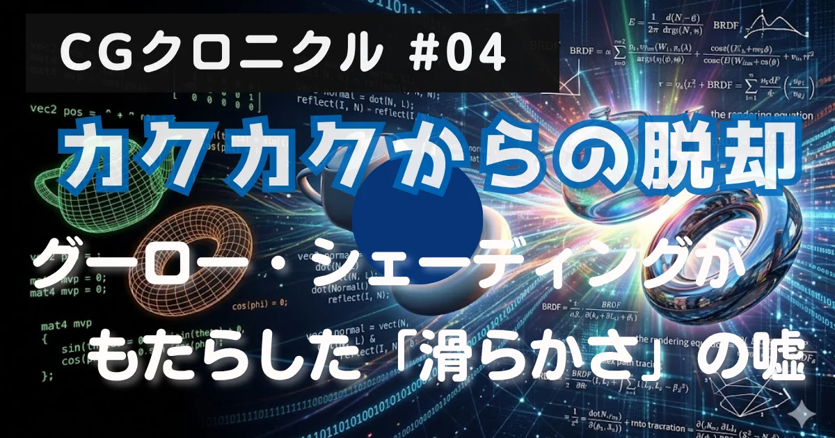 [CGクロニクル #04] カクカクからの脱却：グーロー・シェーディングがもたらした「滑らかさ」の嘘