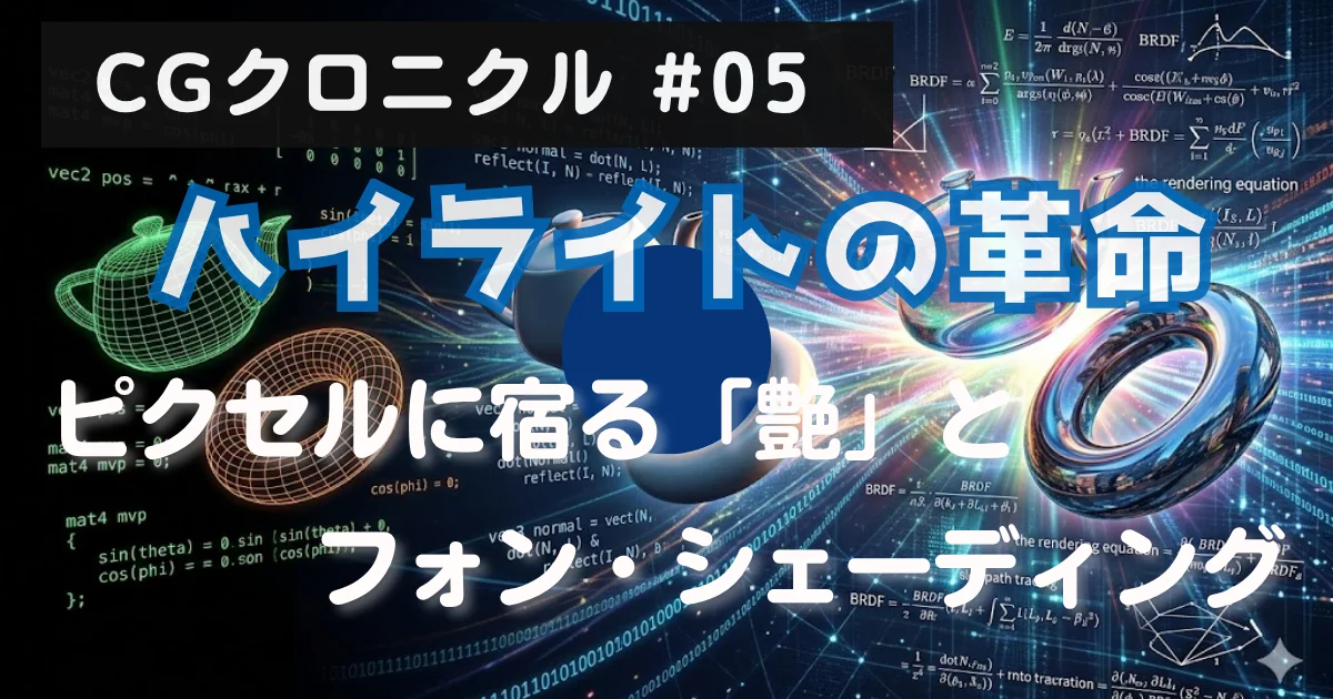 [CGクロニクル #05] ハイライトの革命：ピクセルに宿る「艶」とフォン・シェーディング