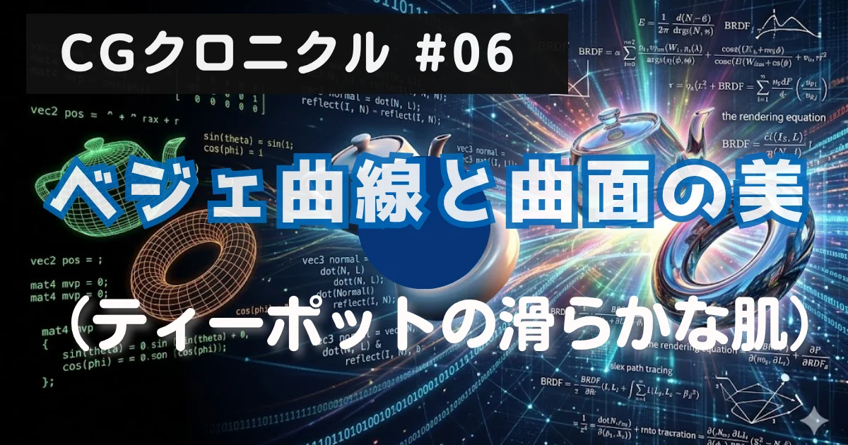 [CGクロニクル #06] ベジェ曲線と曲面の美（ティーポットの滑らかな肌）
