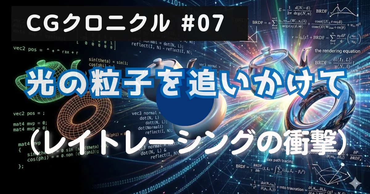 [CGクロニクル #07] 光の粒子を追いかけて（レイトレーシングの衝撃）