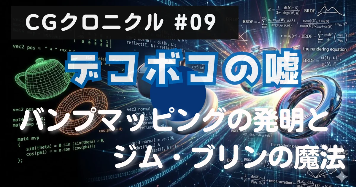 [CGクロニクル #09] デコボコの嘘：バンプマッピングの発明とジム・ブリンの魔法