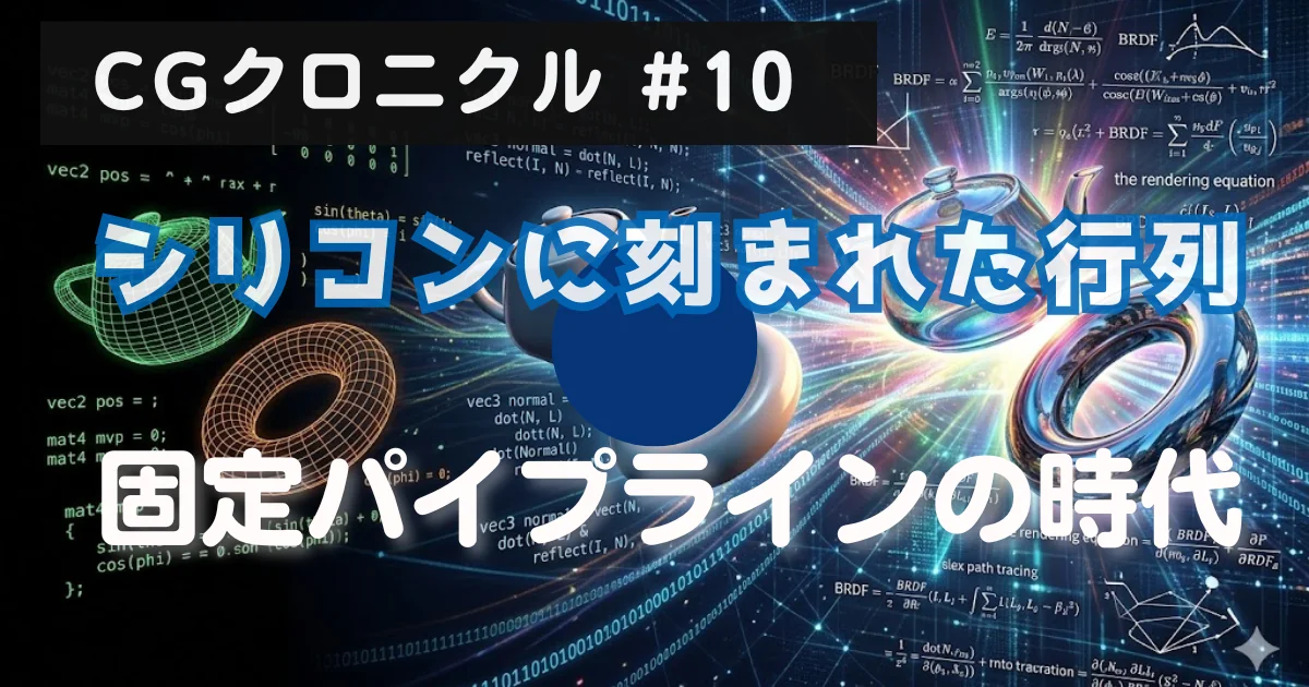 [CGクロニクル #10] シリコンに刻まれた行列 — 固定パイプラインの時代