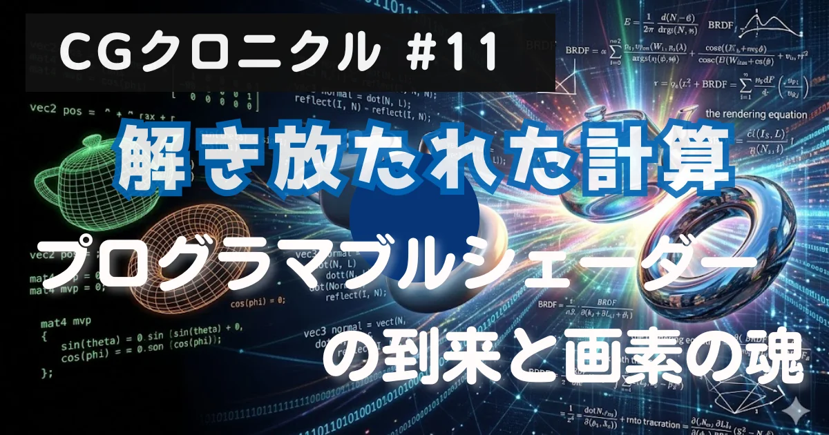 [CGクロニクル #11] 解き放たれた計算：プログラマブルシェーダーの到来と画素の魂