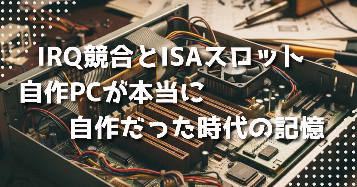 [パソコン] IRQ競合とISAスロット──自作PCが本当に自作だった時代の記憶