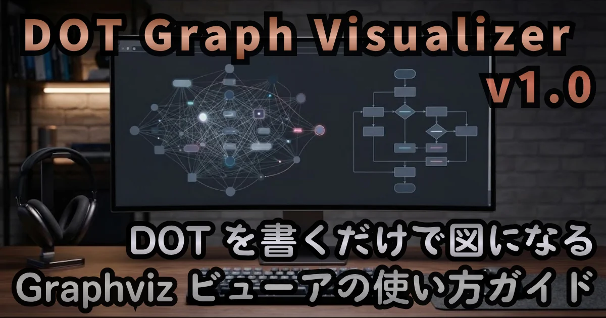 [WEB Tool] DOT Graph Visualizer v1.0 — DOT を書くだけで図になる、Graphviz ビューアの使い方ガイド