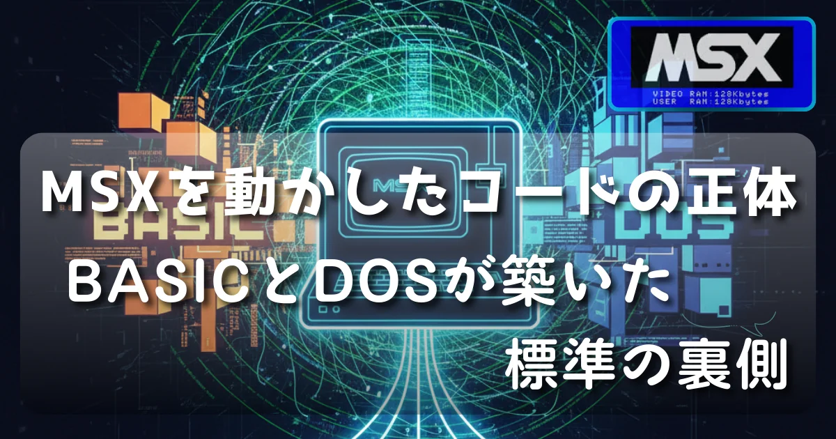 [MSX] MSXを動かしたコードの正体：BASICとDOSが築いた標準の裏側