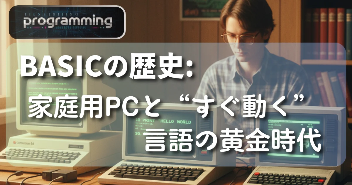 [Programming] BASICの歴史: 家庭用PCと“すぐ動く”言語の黄金時代