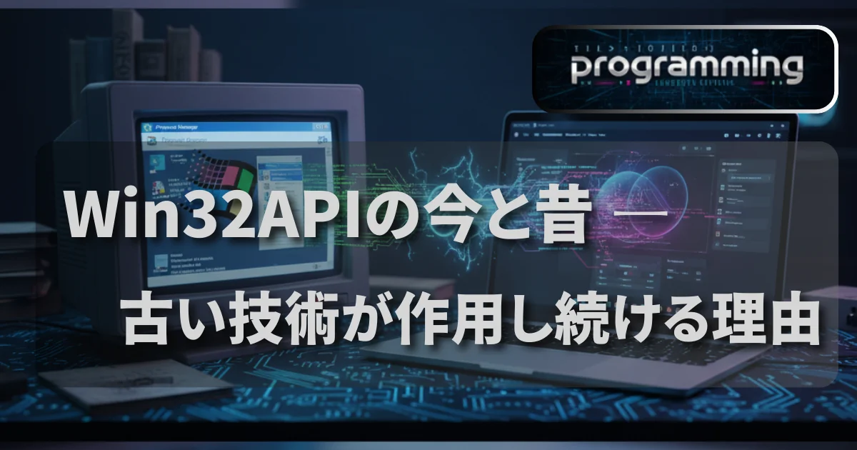 [Programming] Win32APIの今と昔 ― 古い技術が作用し続ける理由