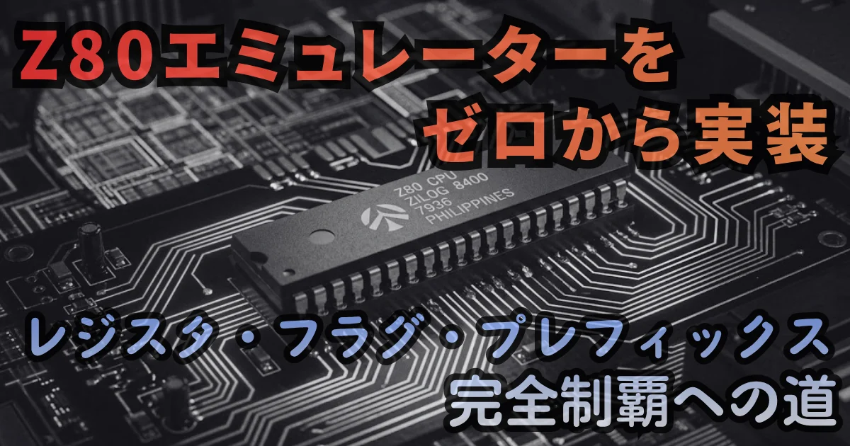 [JavaScript] Z80エミュレーターをゼロから実装。レジスタ・フラグ・プレフィックスの完全制覇への道