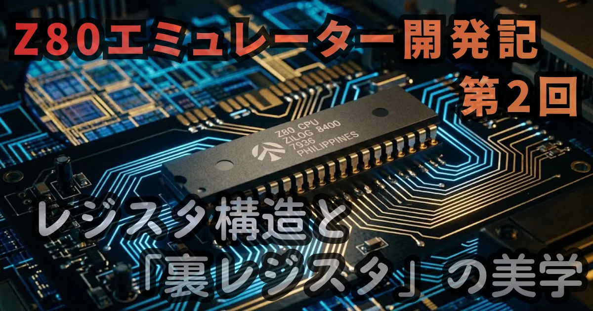 Z80エミュレーター開発記 第2回：レジスタ構造と「裏レジスタ」の美学 // PROTOCOL.LAIN