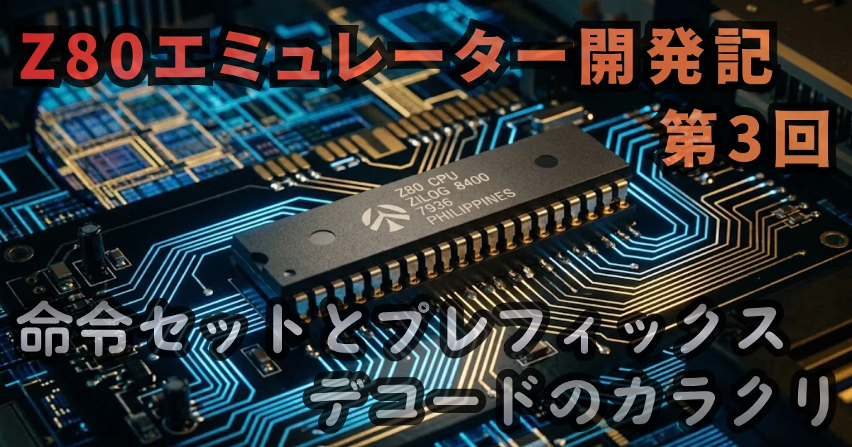Z80エミュレーター開発記 第3回：命令セットとプレフィックスデコードのカラクリ // PROTOCOL.LAIN