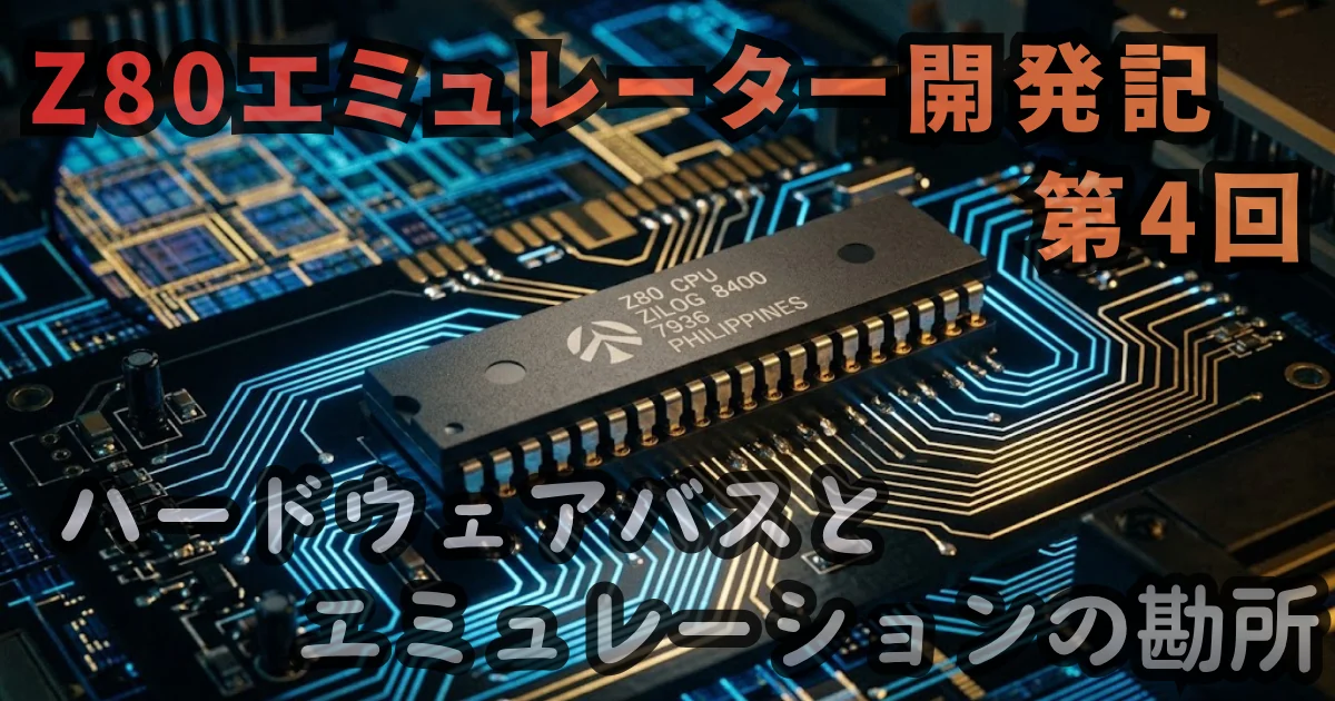 Z80エミュレーター開発記 第4回：ハードウェアバスとエミュレーションの勘所 // PROTOCOL.LAIN
