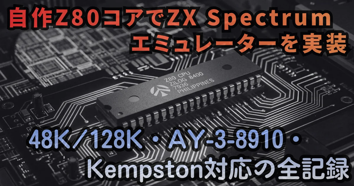 [JavaScript] 自作Z80コアでZX Spectrumエミュレーターを実装。48K/128K・AY-3-8910・Kempston対応の全記録